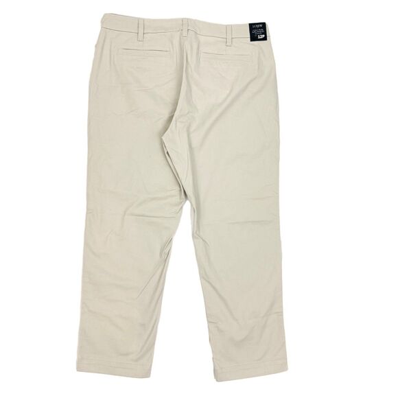 J.CREW High Rise Girlfriend Chino Pant Petite 12 12P Stone Straight Leg B1 - Picture 3 of 6